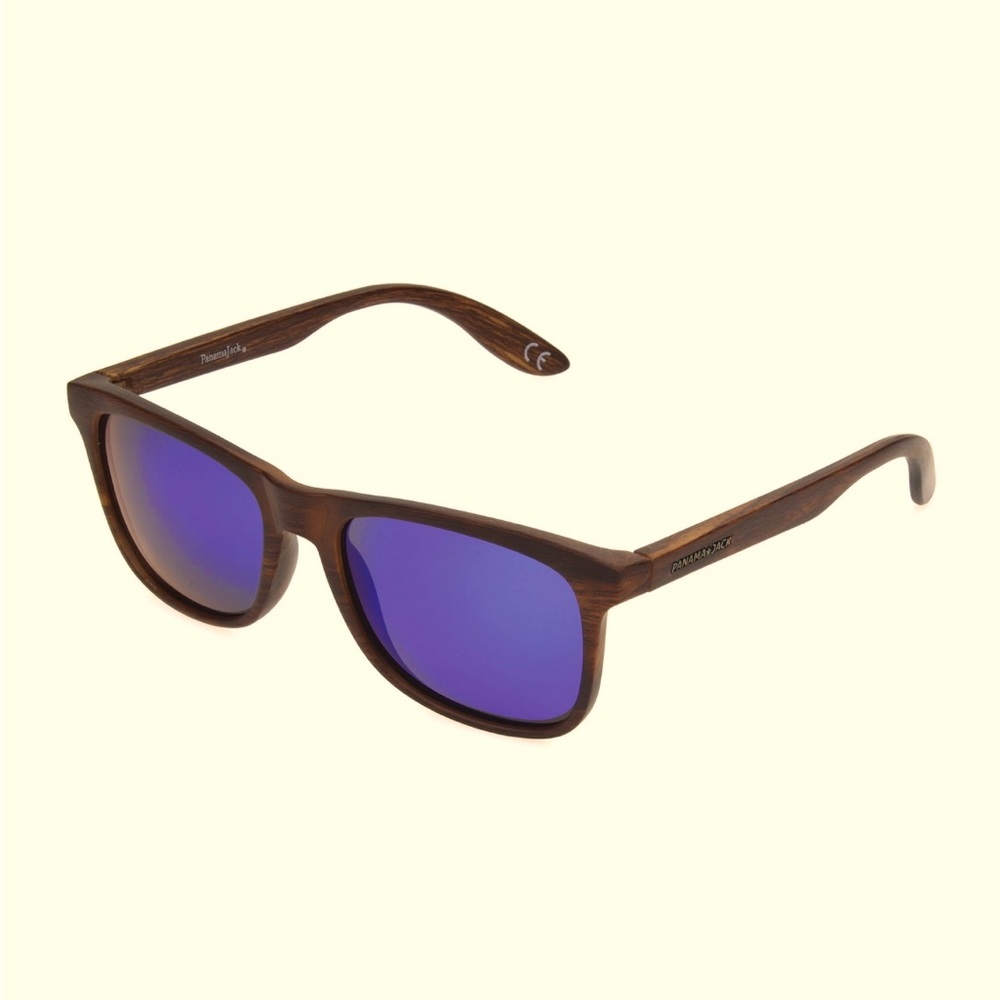 Panama Jack Polarized Faux Wood Sunglasses - 100% UVA - UVB Sun Protection